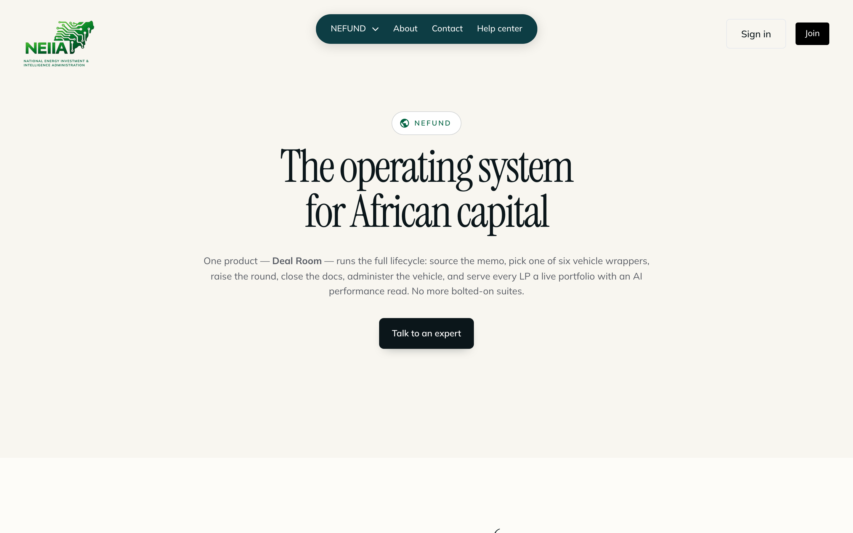 NEFUND framework — the umbrella fund family powering Nigeria's energy capital stack.